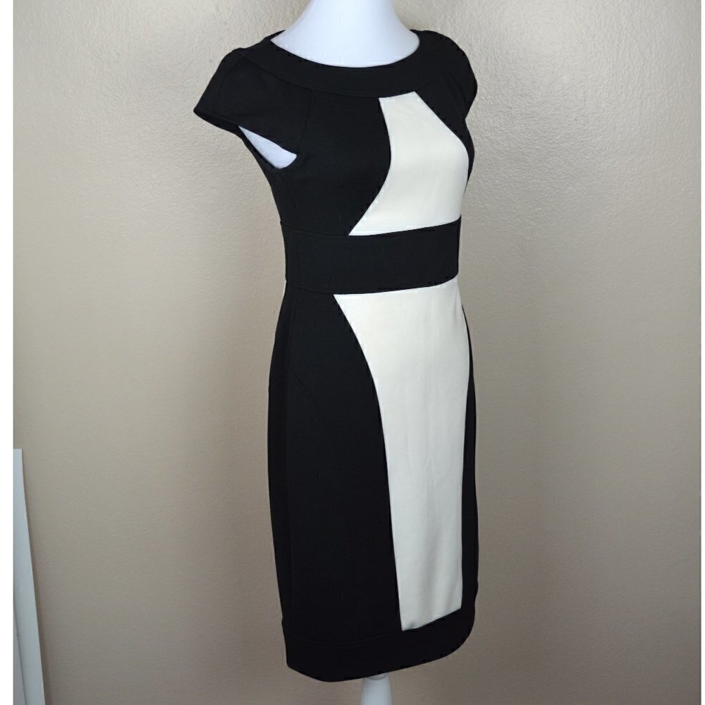 Maggy London Color Block Scuba Sheath Dress - Picture 6 of 7